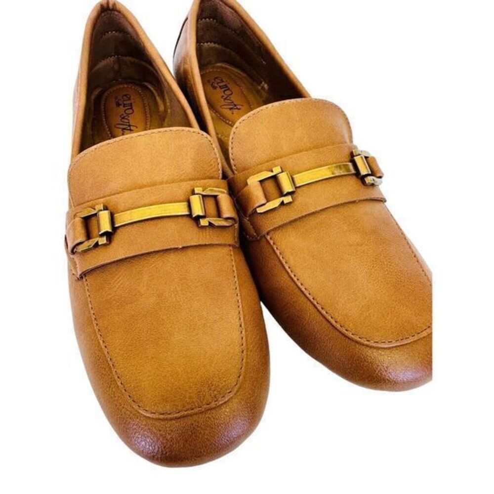 Eurosoft Women's‎ Kellsie Luggage Flat Loafer Cushion Insole Women's Size 8M NWB - Picture 2 of 13